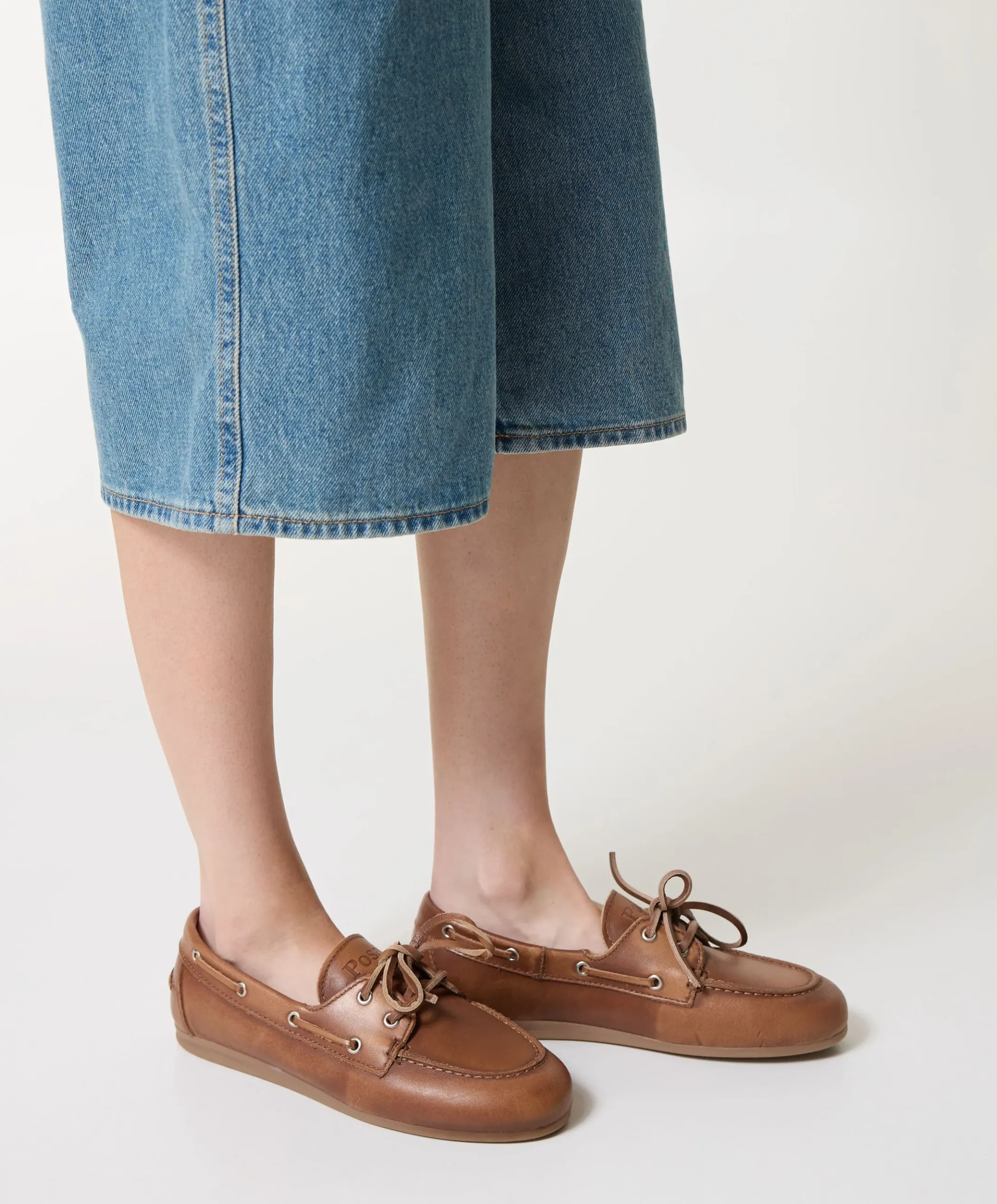 dames mocassins bruin
