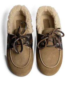 dames mocassins bruin