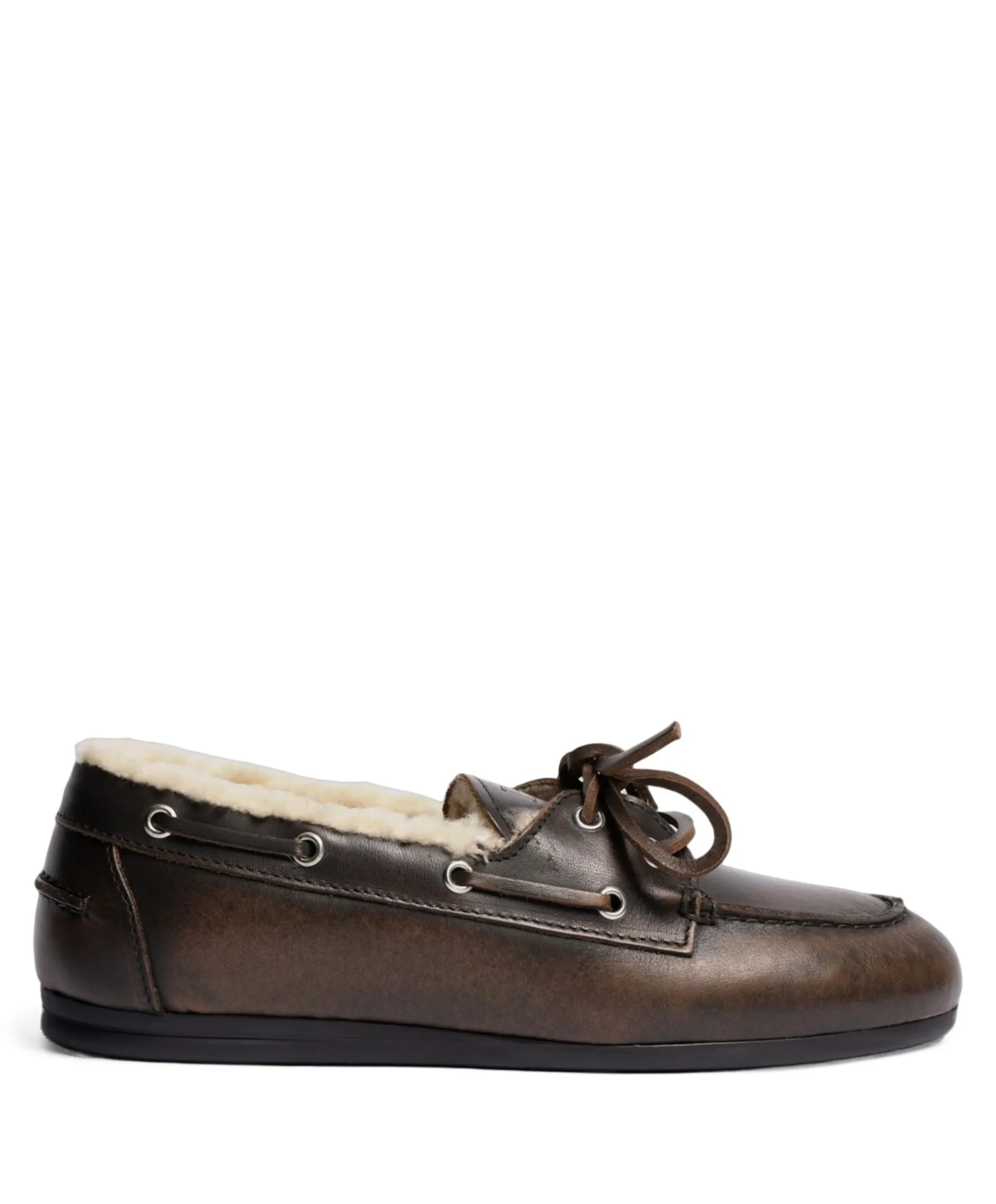 dames mocassins bruin