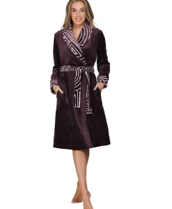 Dames ochtendjas bordeaux