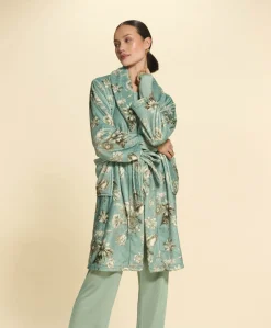 Dames ochtendjas groen