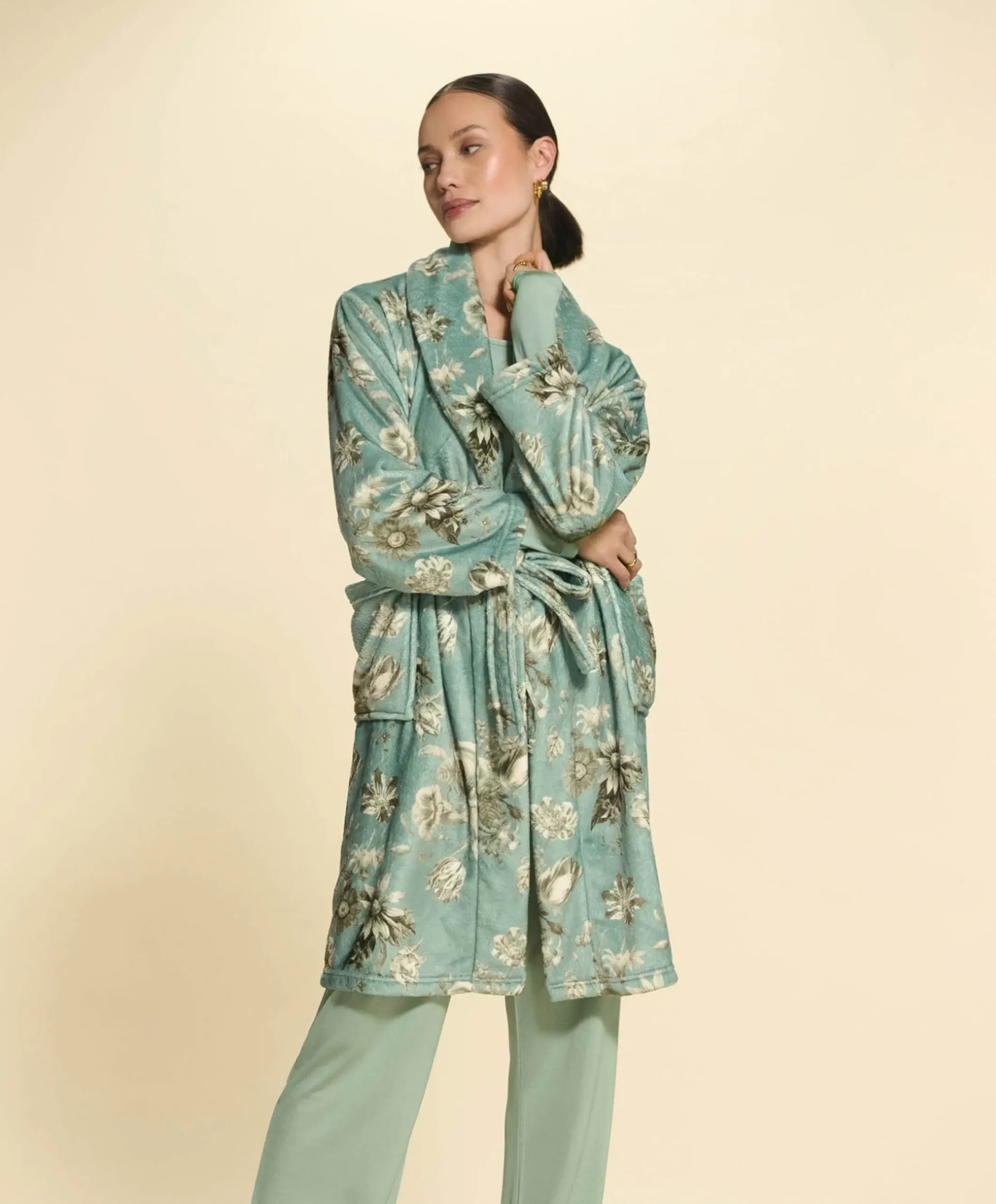 Dames ochtendjas groen