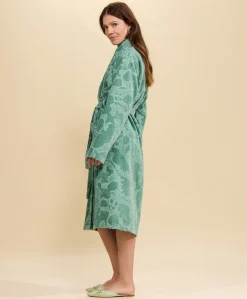 Dames ochtendjas groen