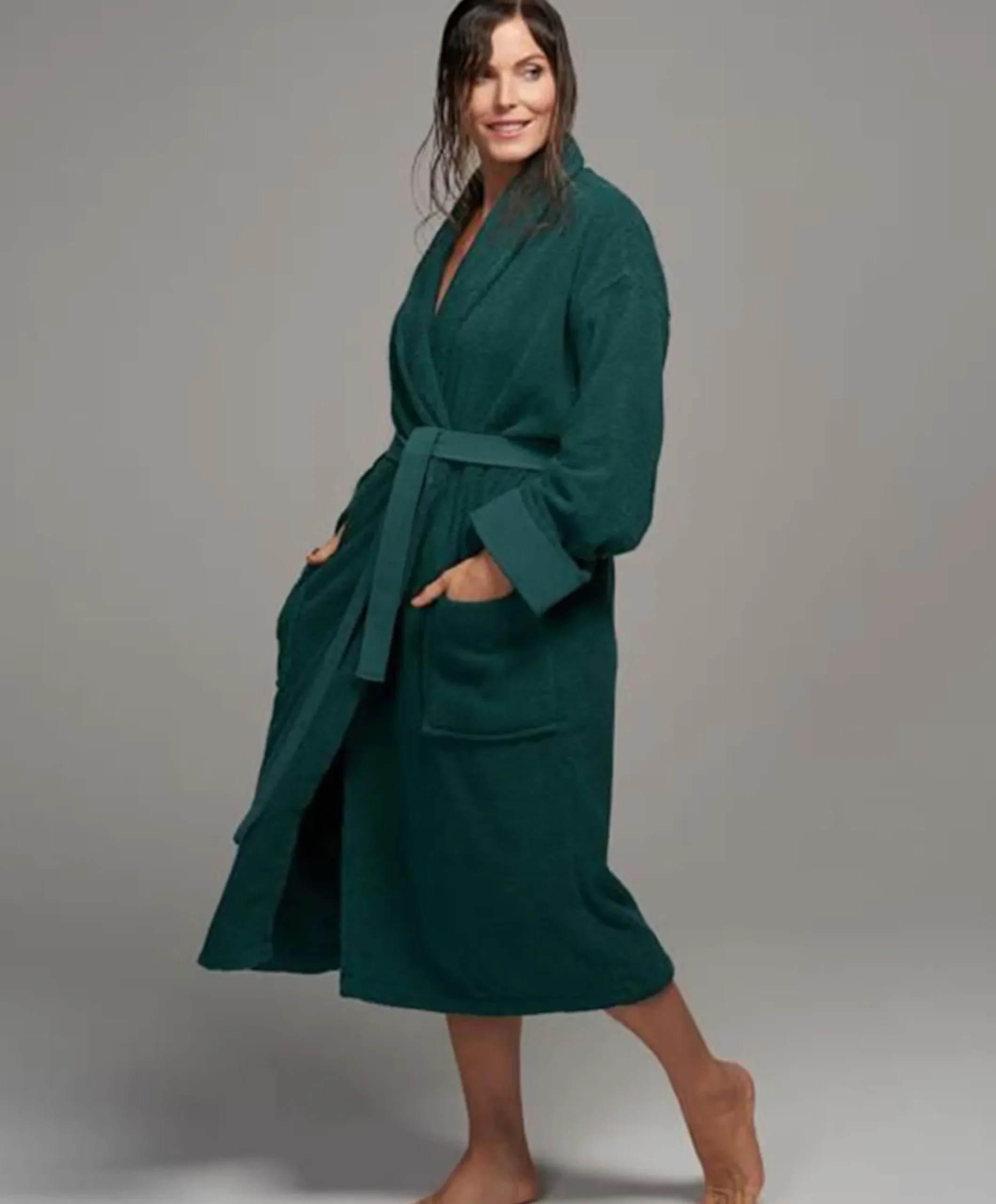Dames ochtendjas groen