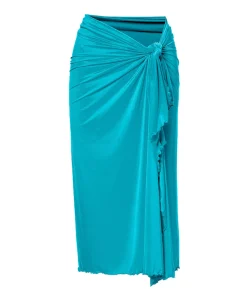 Dames pareo blauw
