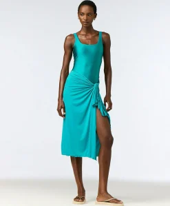 Dames pareo blauw