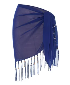 Dames pareo blauw