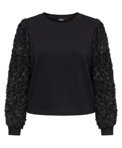 Dames plussize sweater zwart