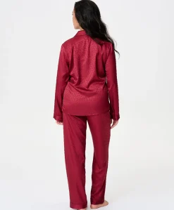 Dames pyjama bordeaux