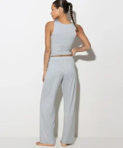 Dames pyjamabroek grijs