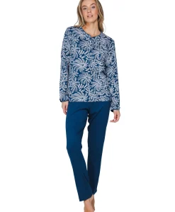 Dames pyjamaset blauw