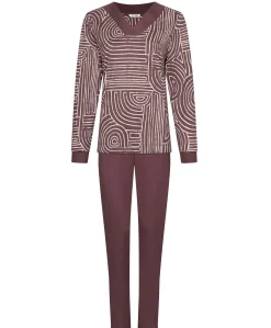 Dames pyjamaset bordeaux