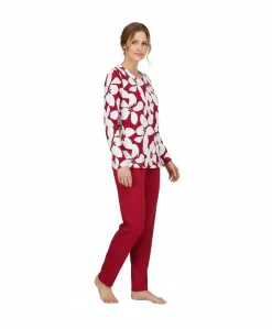 Dames pyjamaset bordeaux
