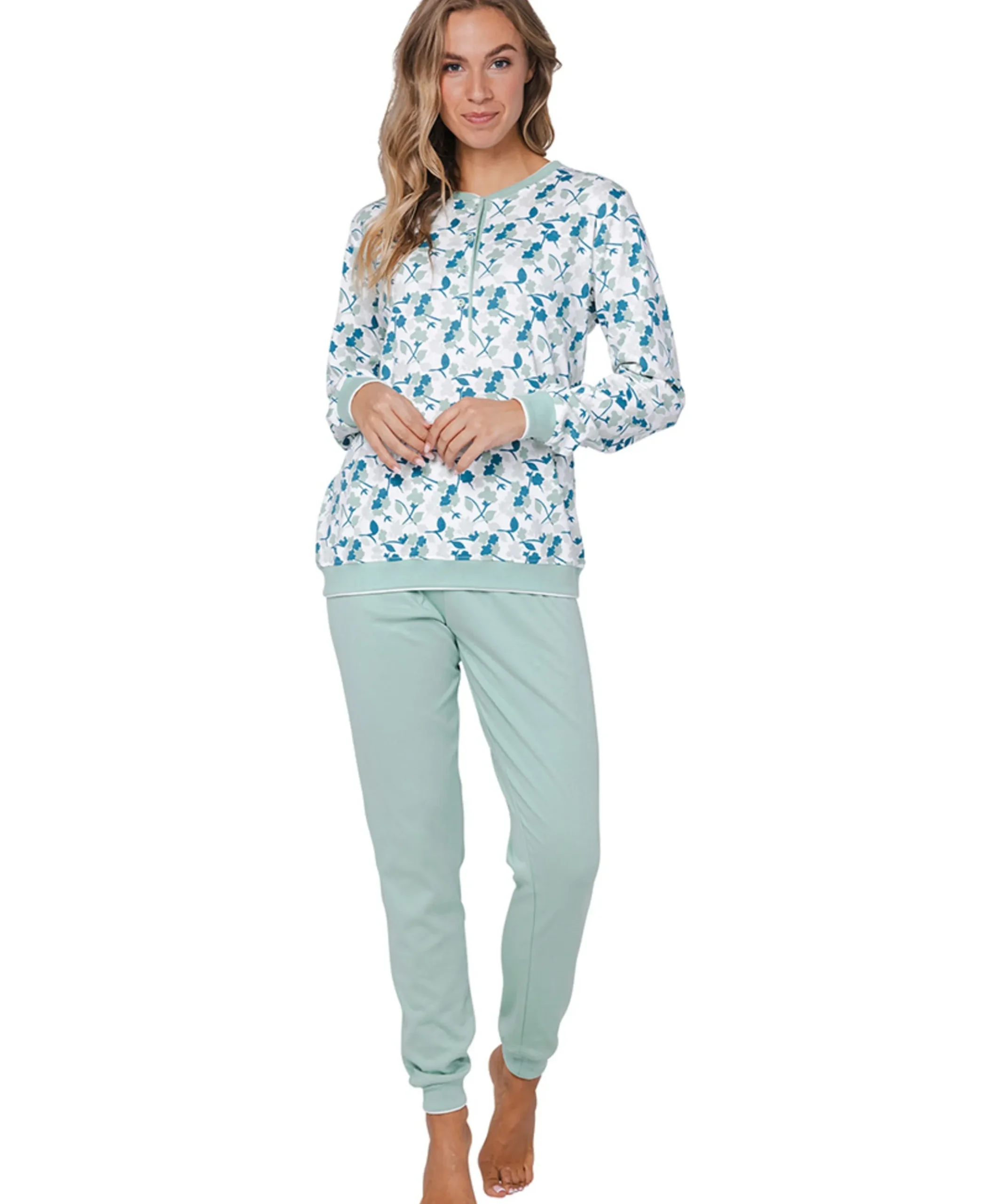 Dames pyjamaset groen