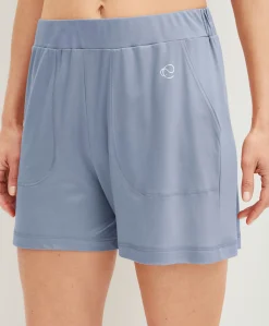 Dames pyjamashorts blauw