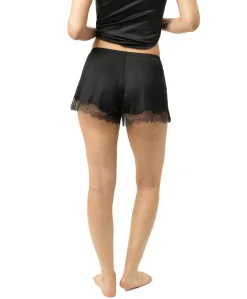 Dames pyjamashorts zwart