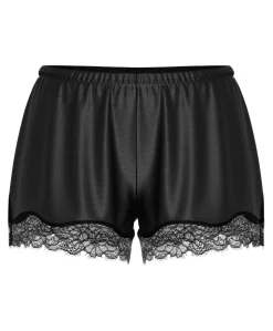 Dames pyjamashorts zwart