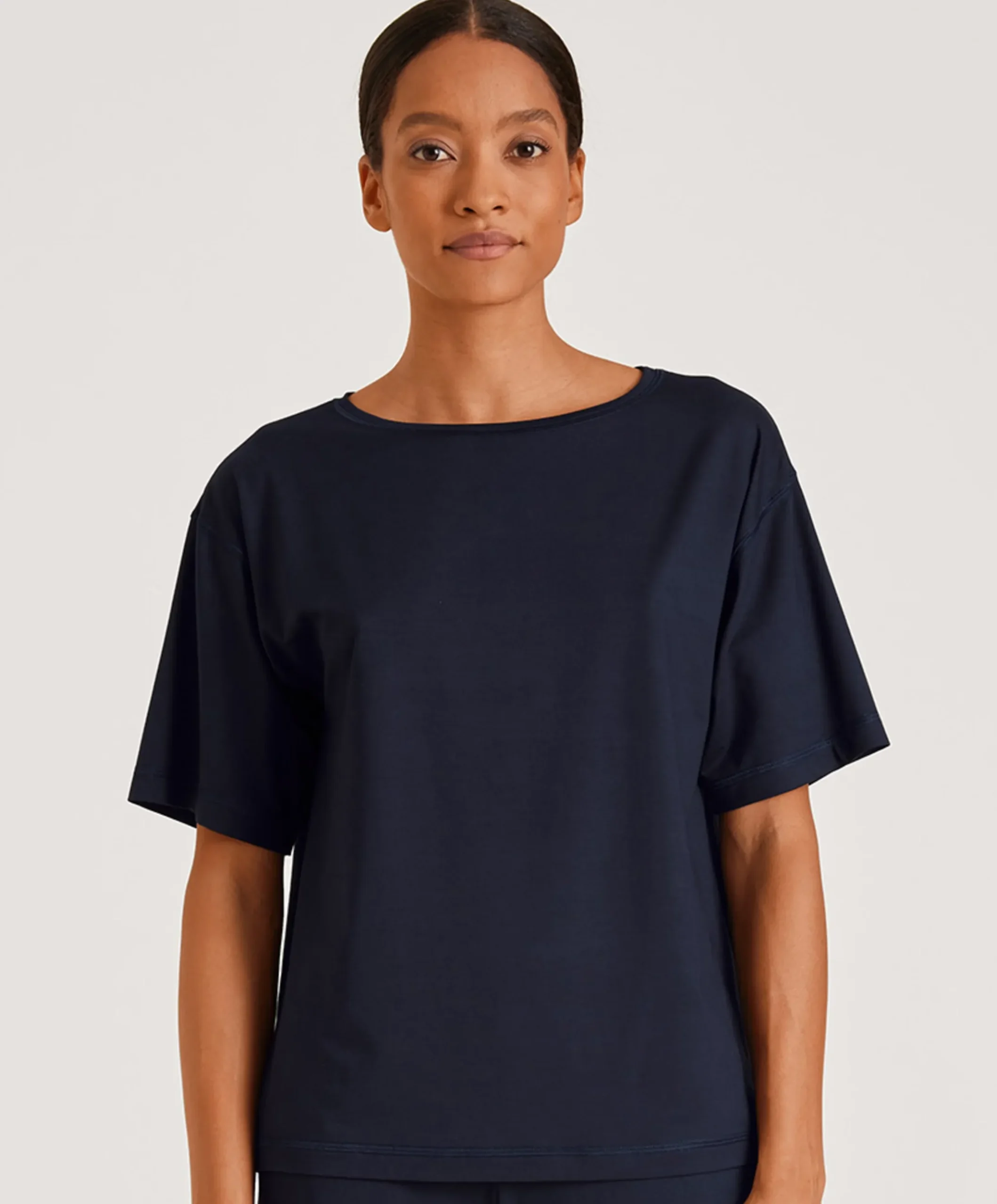 Dames pyjamatop blauw