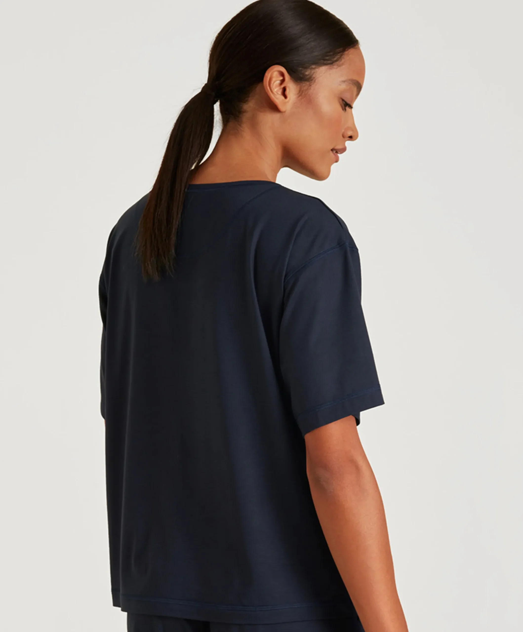 Dames pyjamatop blauw