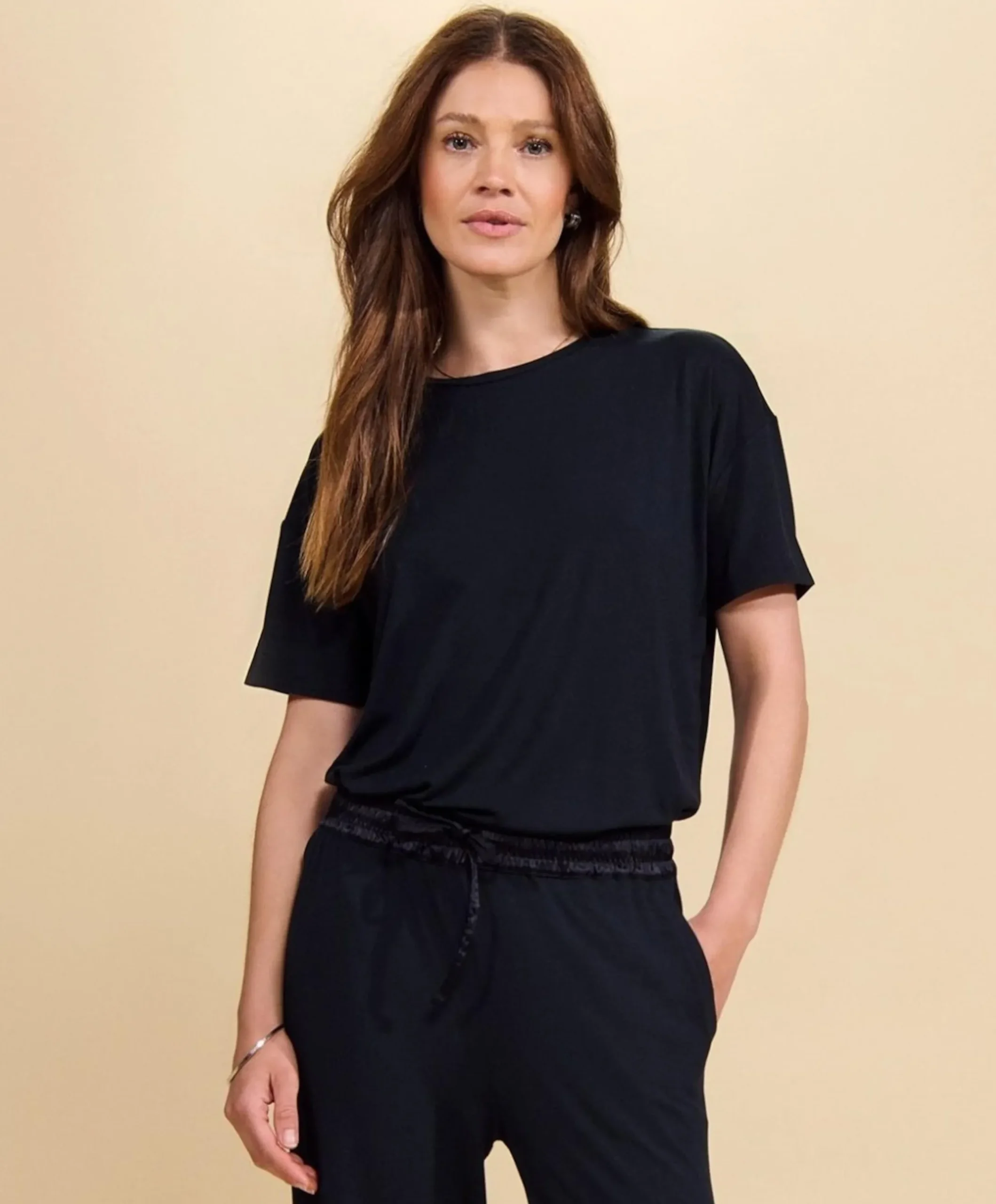 Dames pyjamatop blauw