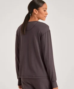 Dames pyjamatop bordeaux