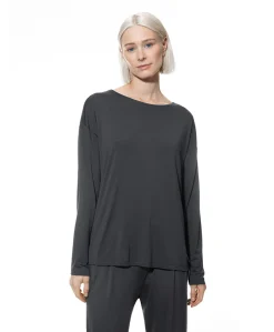 Dames pyjamatop grijs