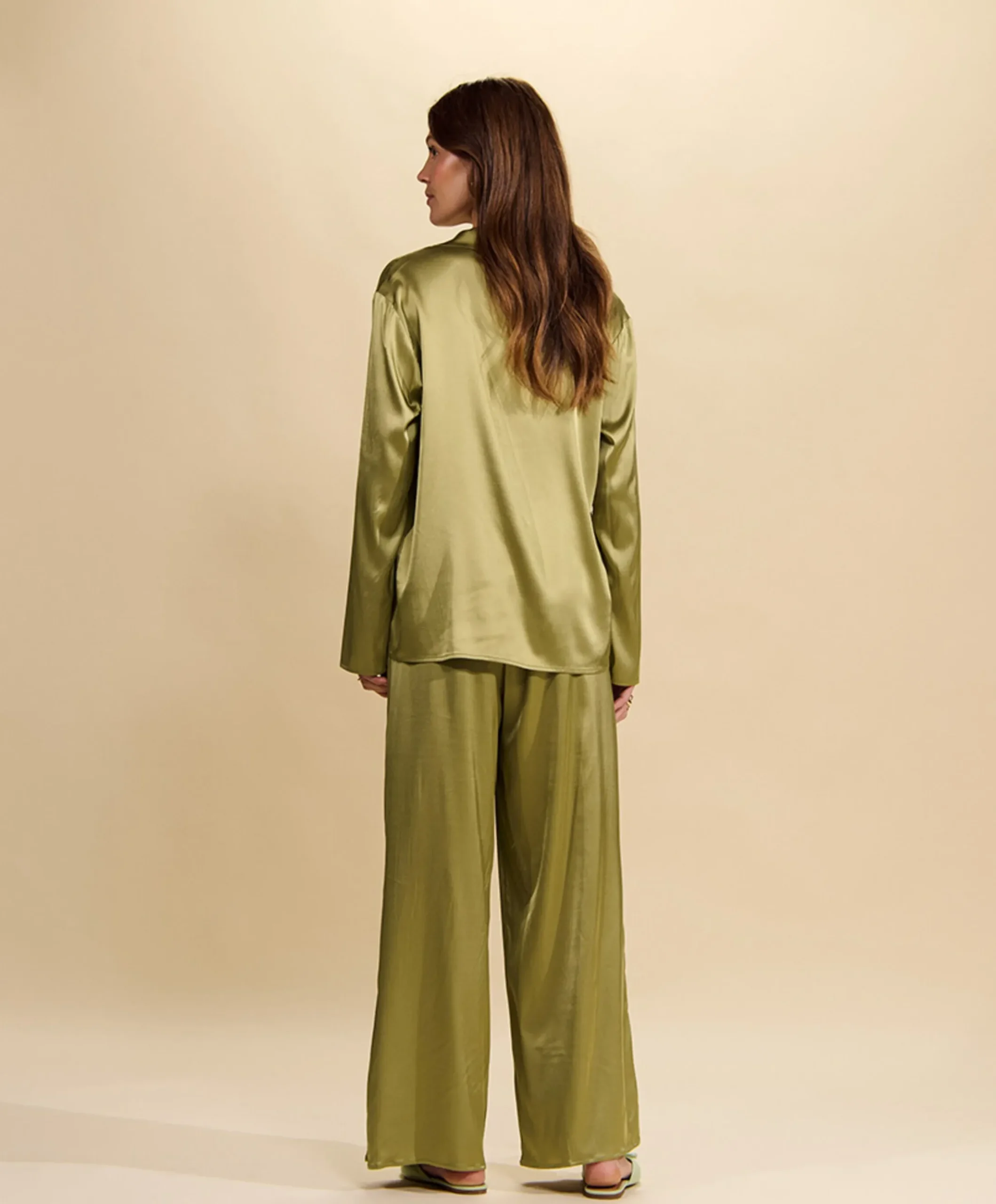Dames pyjamatop groen