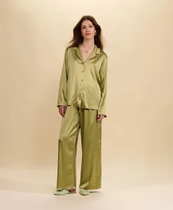 Dames pyjamatop groen