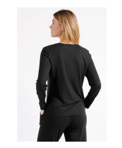 Dames pyjamatop zwart
