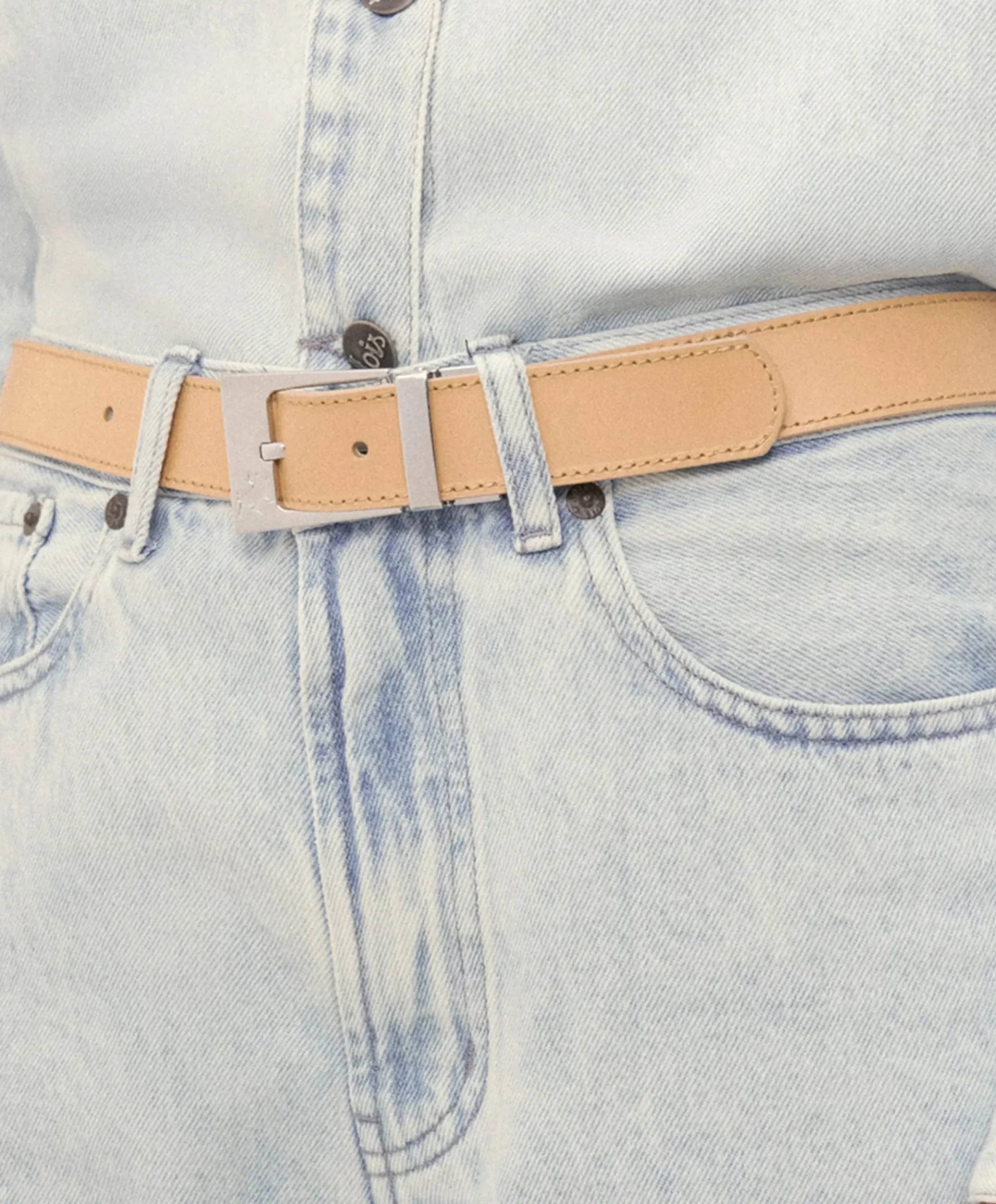 Dames riem beige
