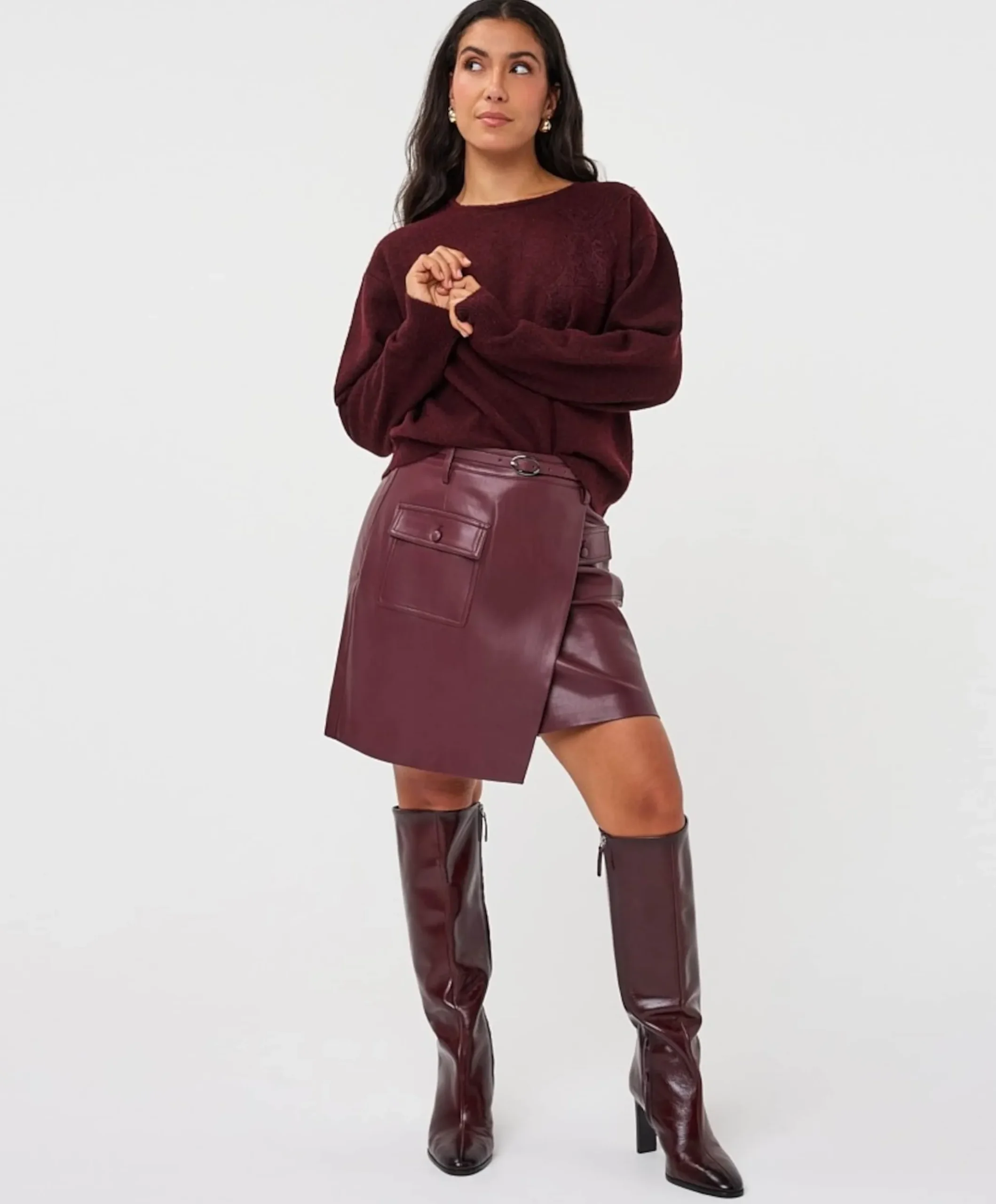 Dames rok bordeaux