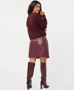 Dames rok bordeaux
