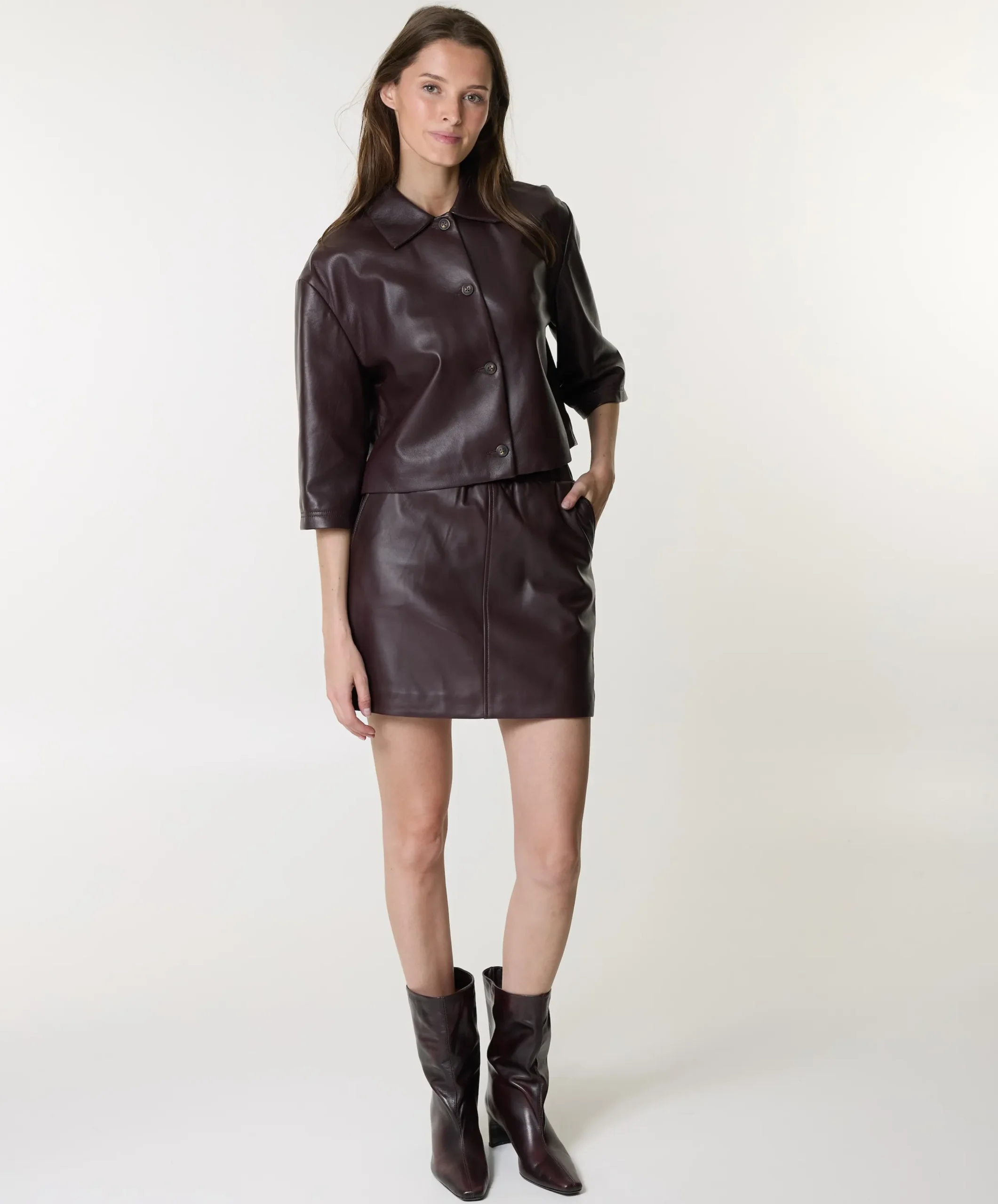 Dames rok bordeaux