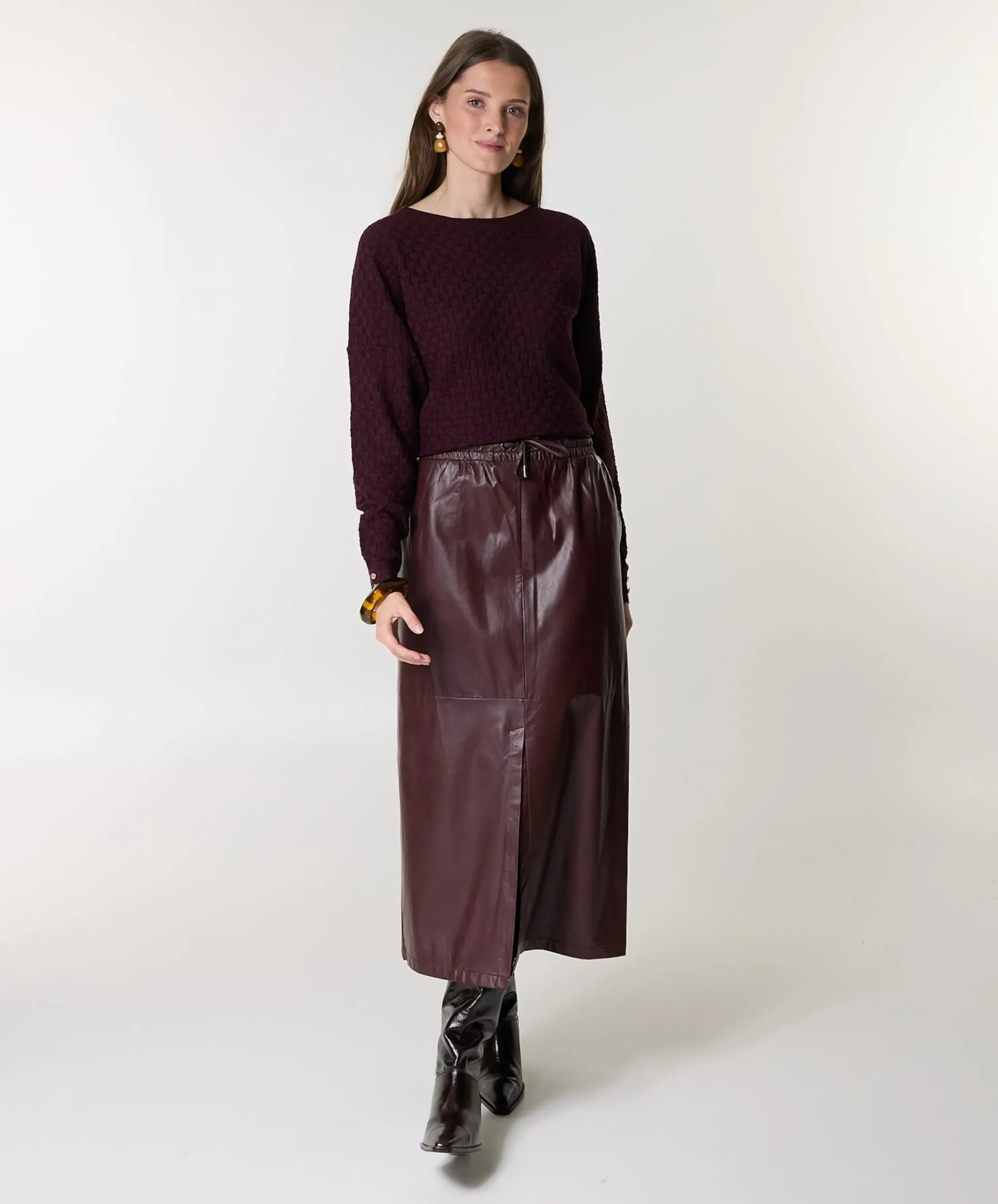 Dames rok bordeaux