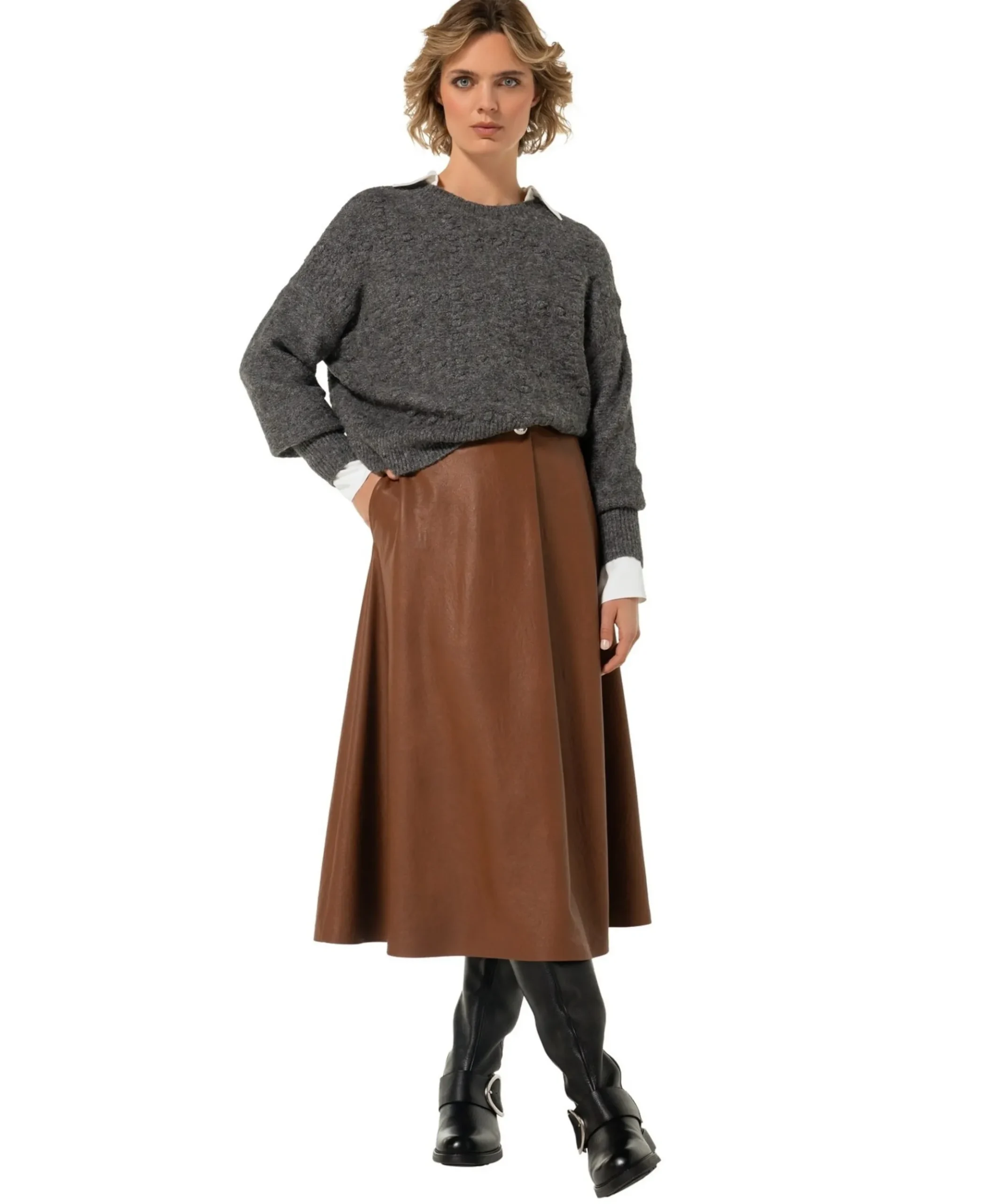 Dames rok bruin