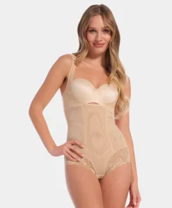Dames shapewear body beige