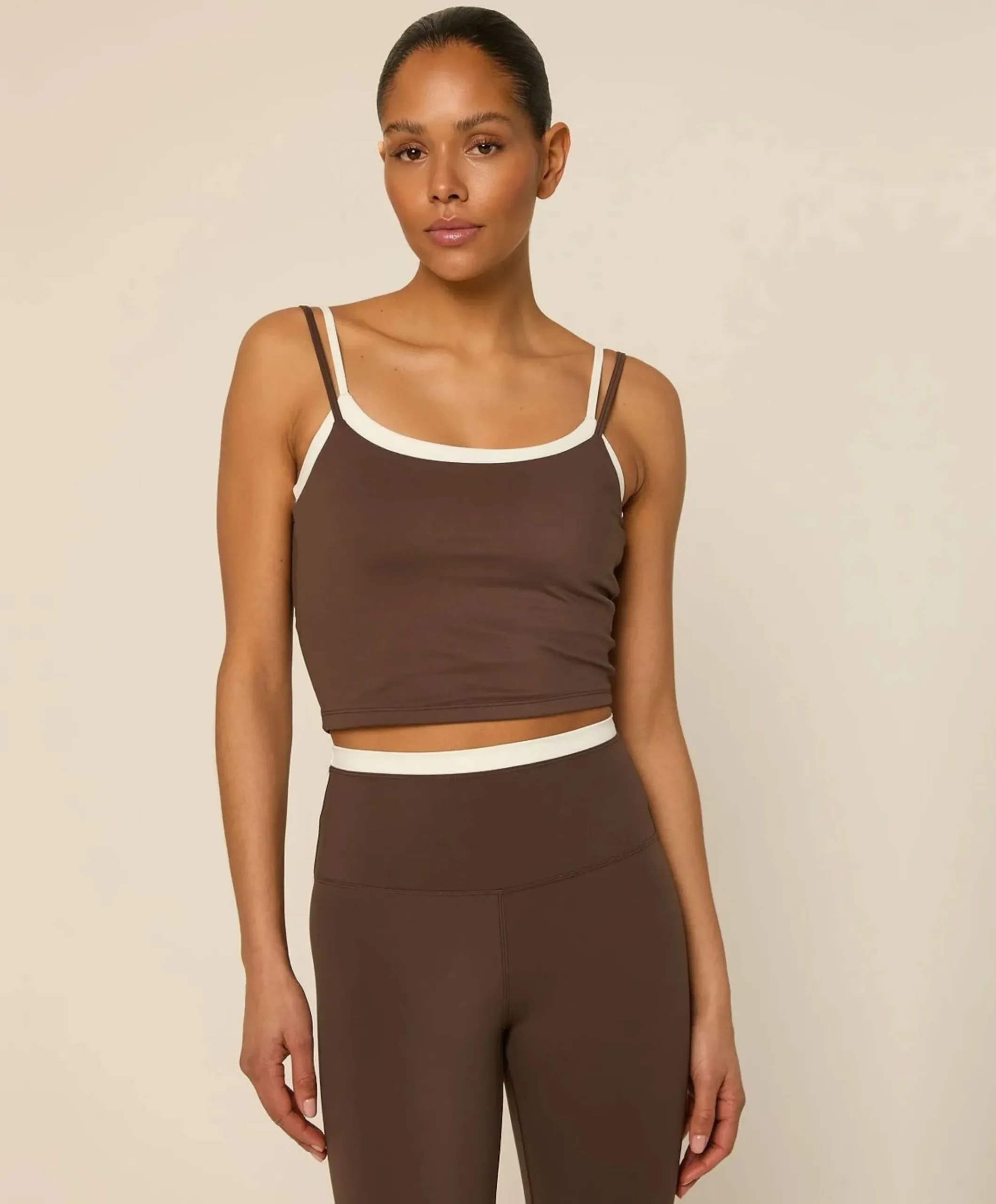 Dames singlet bruin