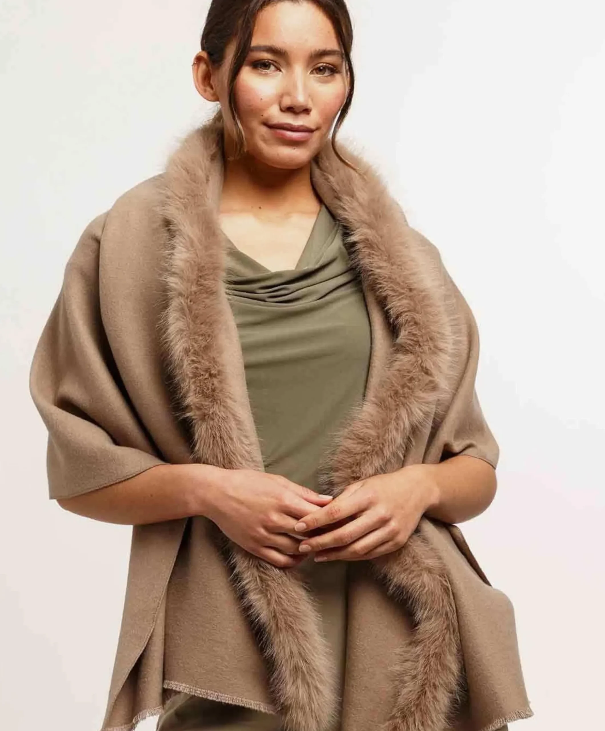 Dames sjaal beige
