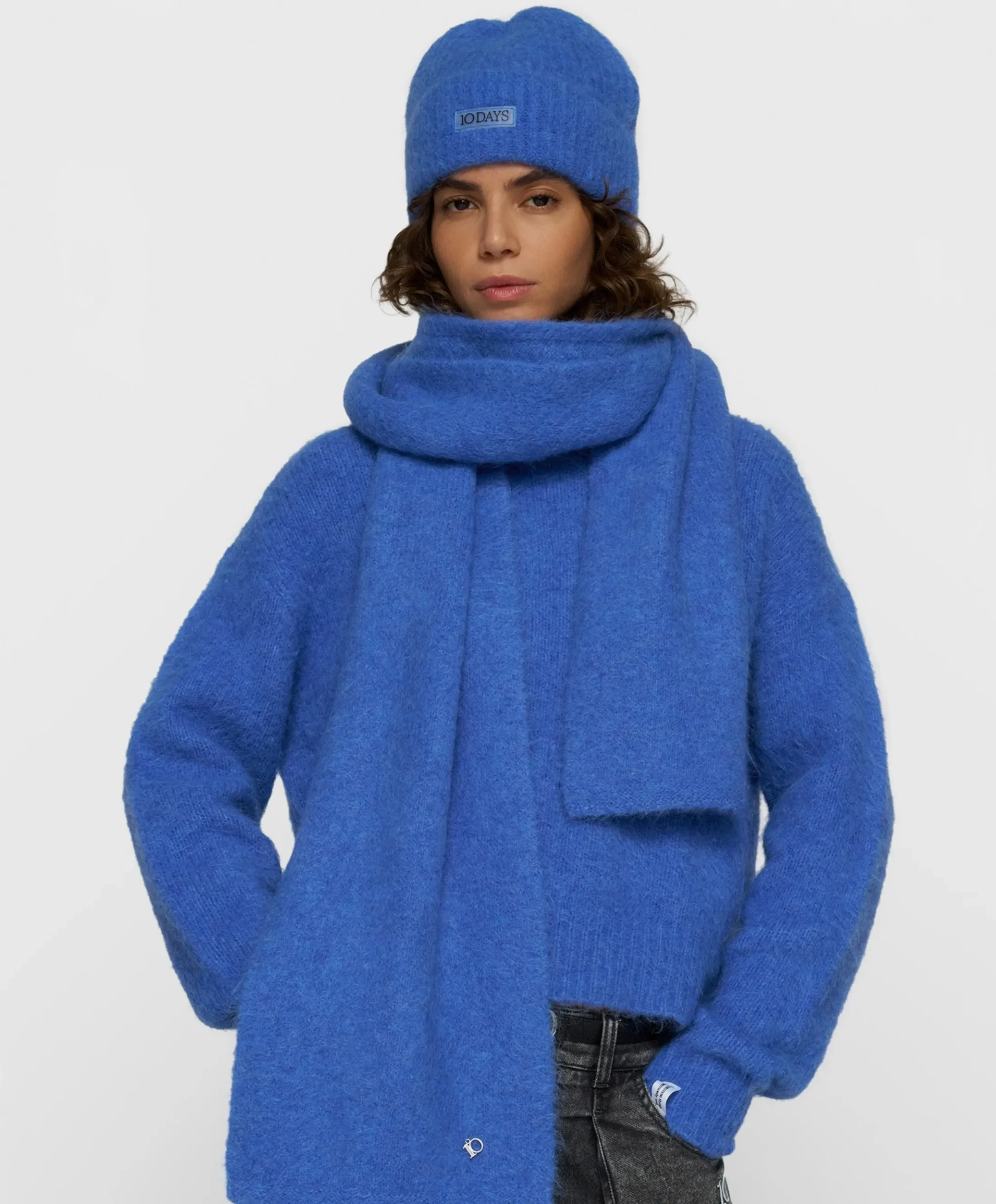 Dames sjaal blauw
