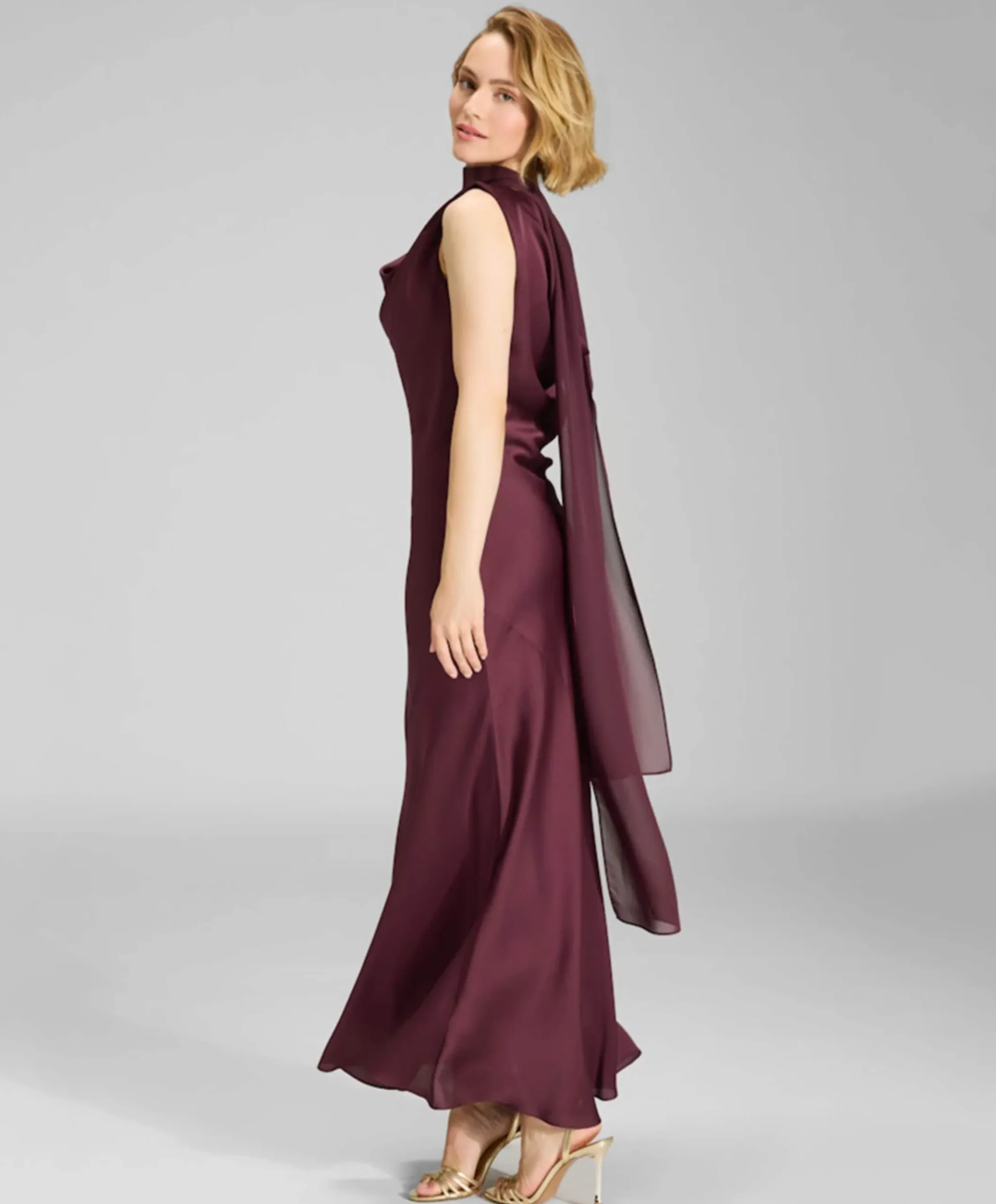 Dames sjaal bordeaux