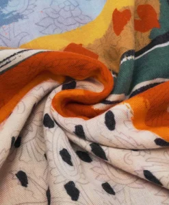Dames sjaal multicolor