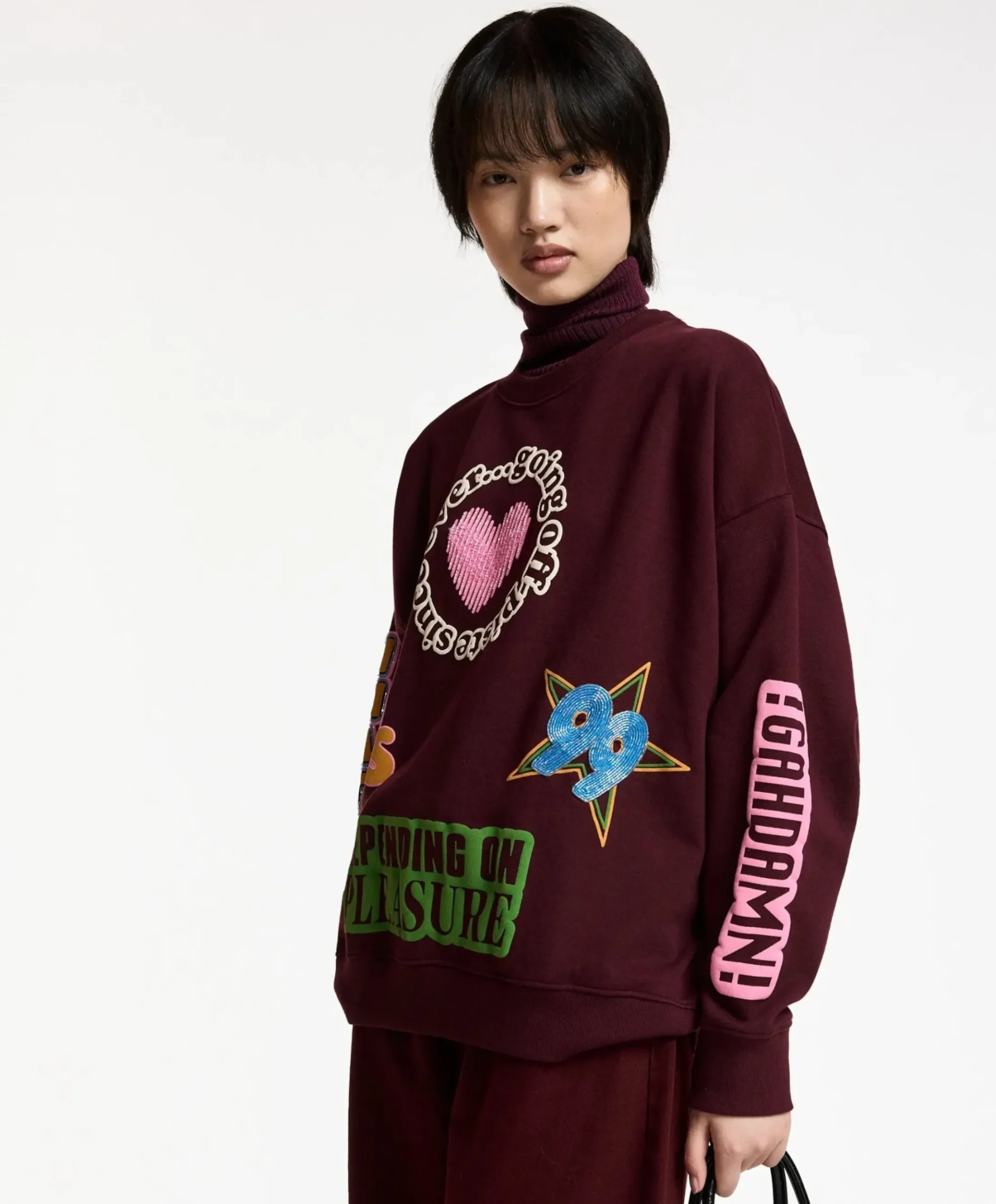 Dames sweater bordeaux