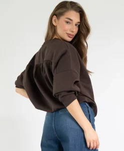 Dames sweater bruin