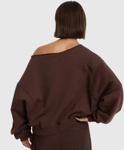 Dames sweater bruin