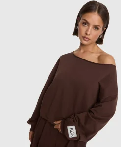Dames sweater bruin
