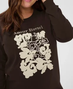 Dames sweater bruin