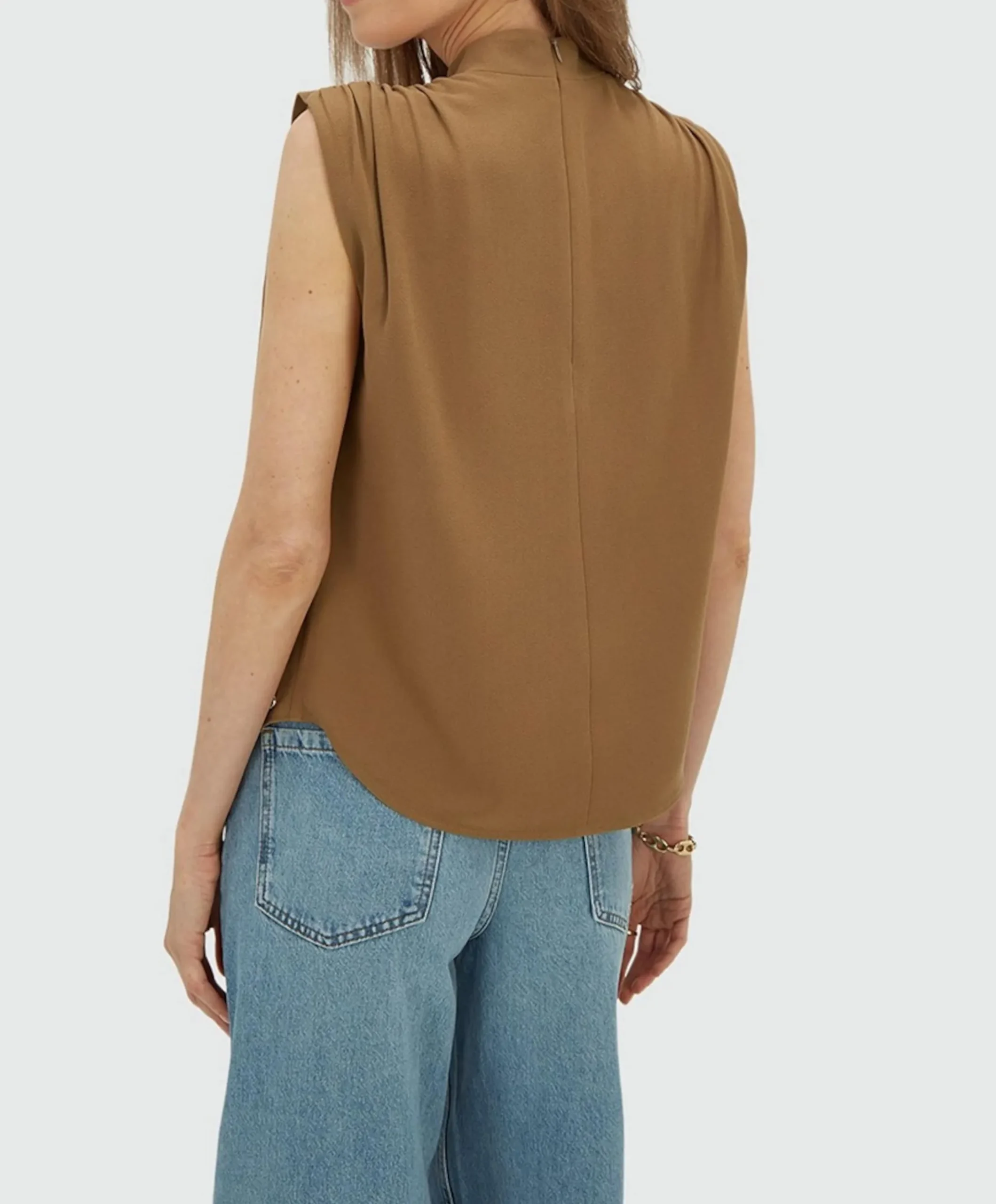 Dames top beige