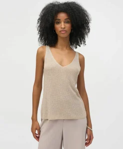 Dames top beige