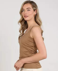 Dames top beige