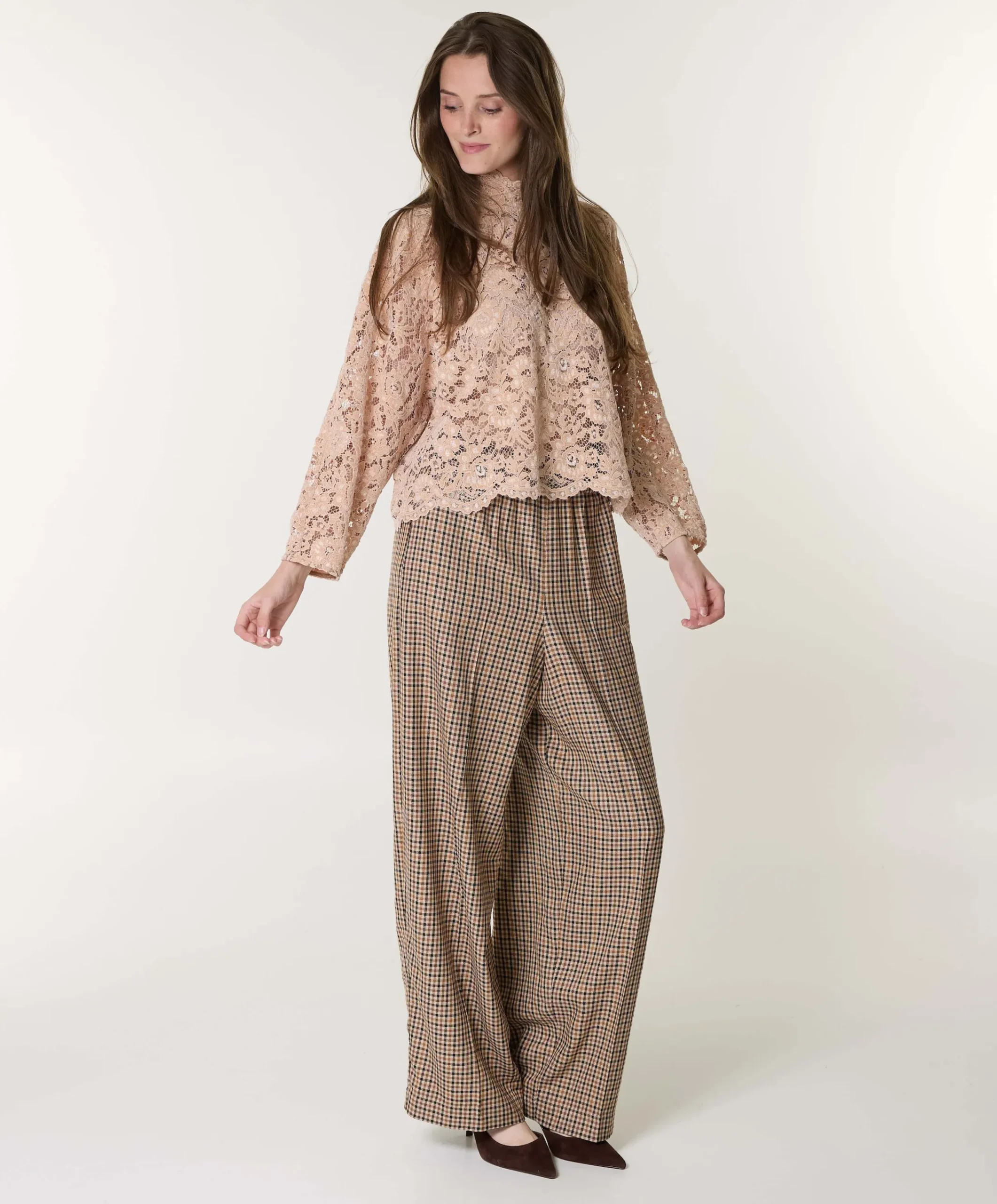 Dames top beige